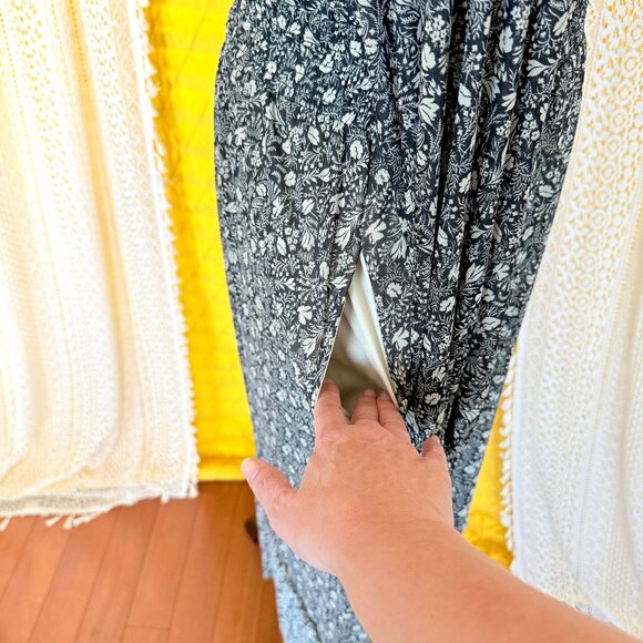 Knox Rose Black Floral Tiered Prairie Maxi Dress Size XL - Cottagecore - Picture 7 of 11